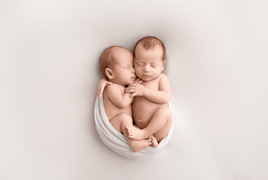 Twins sleeping peacefully through the night